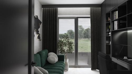 GABINET Z TAPETĄ I MAPĄ ŚWIATA 